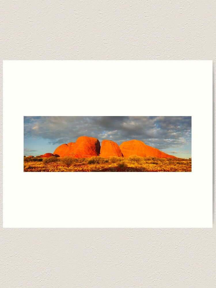 Thumbnail 1 of 3, Art Print, The Olgas (Kata Tjuta), Sunset, Australia designed and sold by Chockstone.