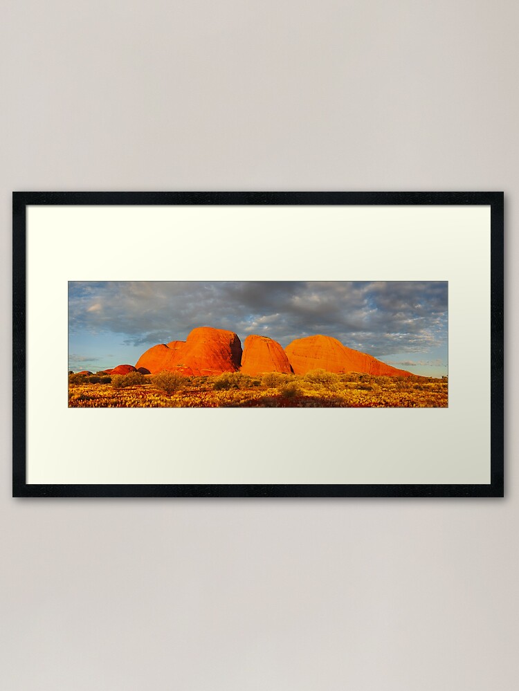 Thumbnail 1 of 7, Framed Art Print, The Olgas (Kata Tjuta), Sunset, Australia designed and sold by Chockstone.