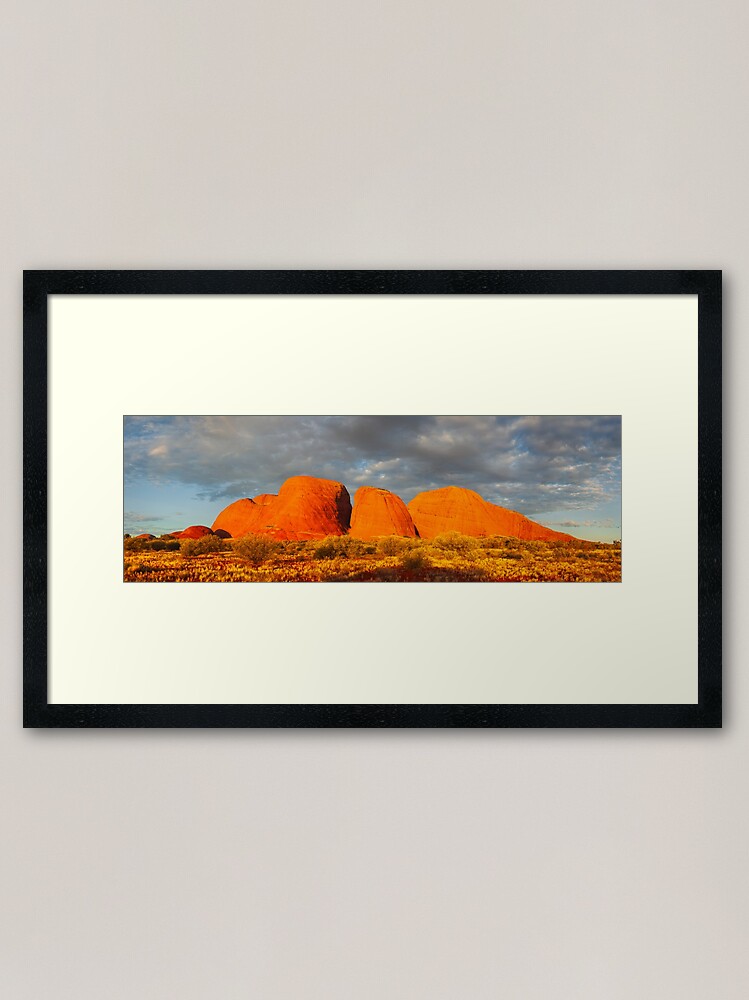 Thumbnail 1 of 7, Framed Art Print, The Olgas (Kata Tjuta), Sunset, Australia designed and sold by Chockstone.