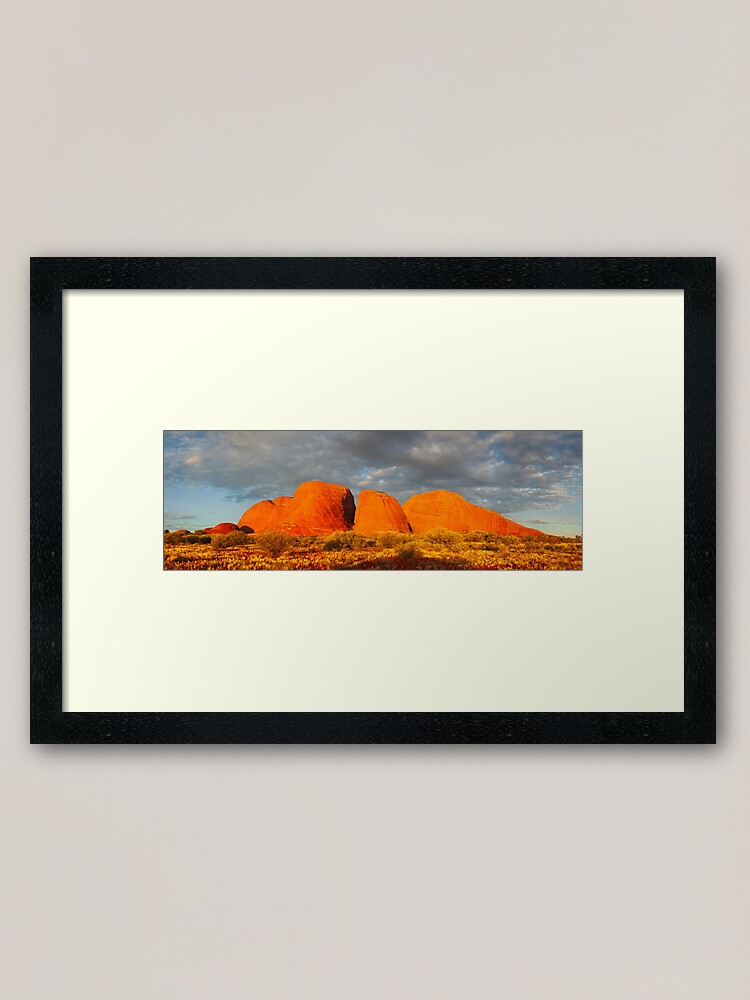 Thumbnail 1 of 7, Framed Art Print, The Olgas (Kata Tjuta), Sunset, Australia designed and sold by Chockstone.