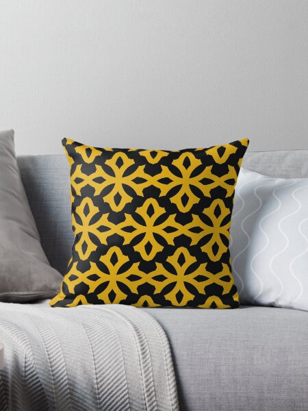 Item preview, Exotic Geometric Pattern In Golden Yellow On Black   designed and sold by DEC02.