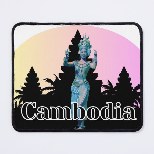 Item preview, Apsara Dancing in front of a Silhouette of Angkor Wat designed and sold by Linklandiya.
