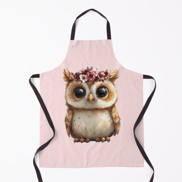 Item preview, Whimsical Baby Owl with Flower Crown – Woodland Nursery Animal Art Print designed and sold by Art of Ngu.