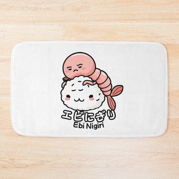 Item preview, Ebi Nigiri Sushi Funny Shrimp Nigiri Japanese Food Illustration designed and sold by SaavedraDesign.