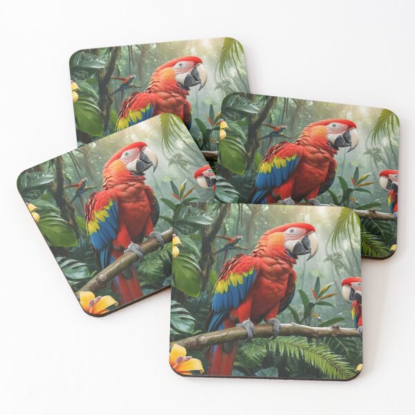 Item preview, Two vibrantly colored parrots designed and sold by InezPhotography.