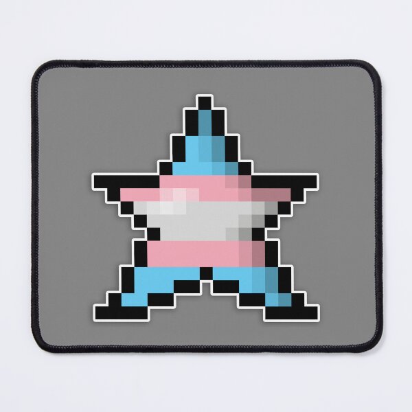 Item preview, Pixelated Transgender Pixel Star Design with Trans Pride Colors and Retro 8-Bit Gaming Aesthetic designed and sold by LiveLoudGraphic.