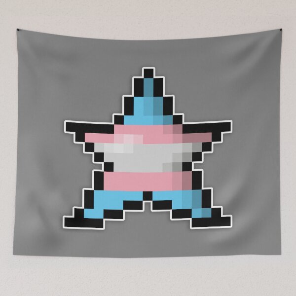 Item preview, Pixelated Transgender Pixel Star Design with Trans Pride Colors and Retro 8-Bit Gaming Aesthetic  designed and sold by LiveLoudGraphic.