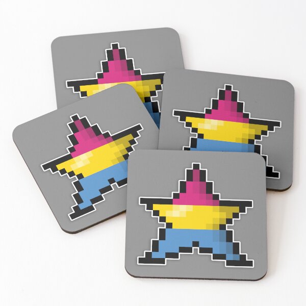 Item preview, Pixelated Pansexual Pixel Star Design with Pan Pride Colors and Retro 8-Bit Gamer Vibes  designed and sold by LiveLoudGraphic.