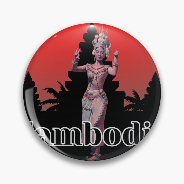 Item preview, Apsara dancing in front of a Silhouette of Angkor Wat designed and sold by Linklandiya.