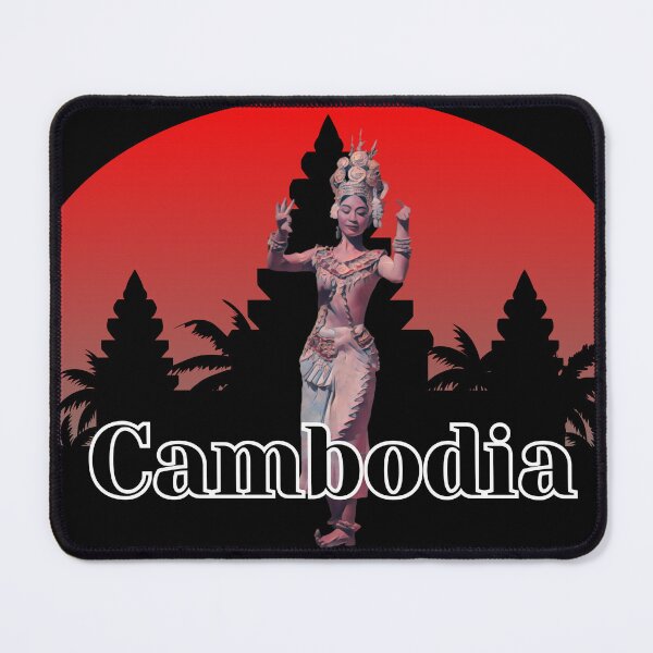 Item preview, Apsara dancing in front of a Silhouette of Angkor Wat designed and sold by Linklandiya.