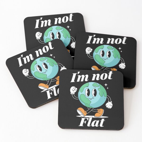 Item preview, I'm Not Flat – Funny Earth Cartoon Design designed and sold by DARK_NOVA.