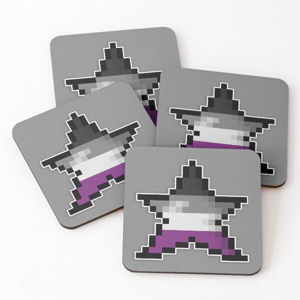 Item preview, Pixelated Asexual Pixel Star Design with Ace Pride Colors and Retro 8-Bit Gamer Aesthetic  designed and sold by LiveLoudGraphic.