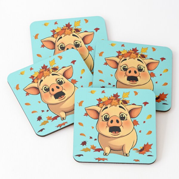 Item preview, Adorable Autumn Pig – Cute Fall Animal Illustration designed and sold by gtrock.