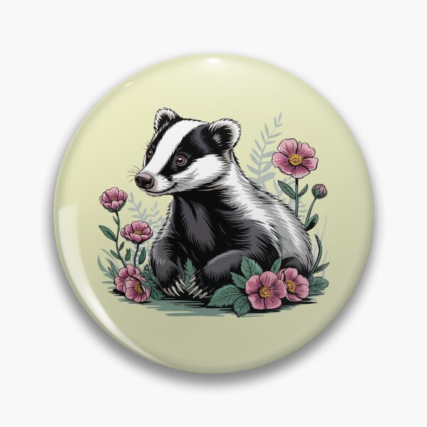 Artikelvorschau, Floral Dachs Vintage Woodland Wildlife Art 6 entworfen und verkauft von BirdsnStuff.