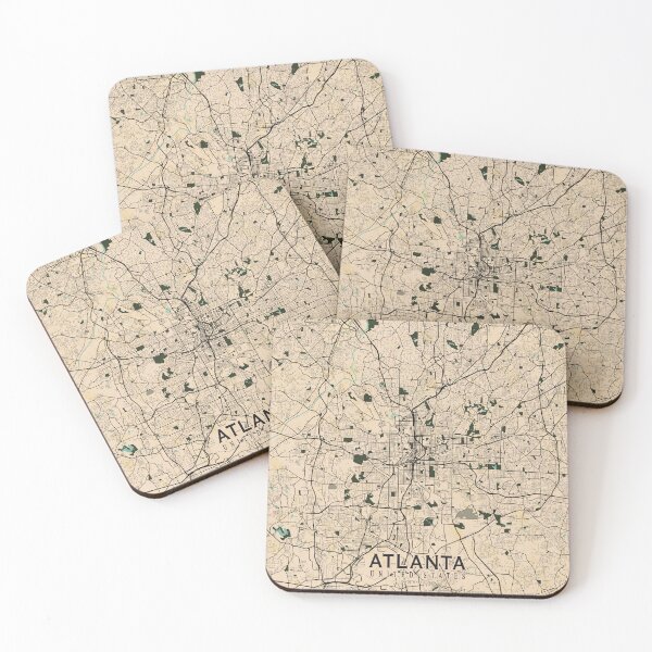 Item preview, Atlanta City Map of Georgia, USA  - Vintage designed and sold by deMAP.