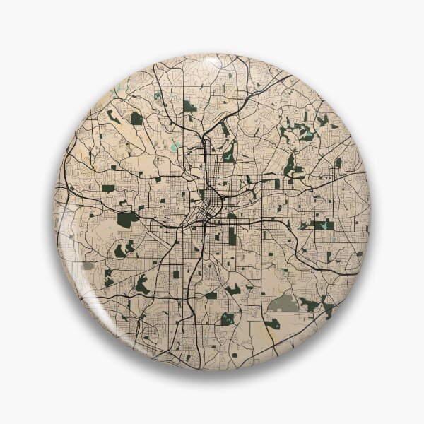 Item preview, Atlanta City Map of Georgia, USA  - Vintage designed and sold by deMAP.