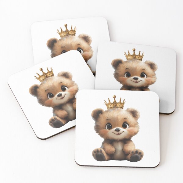 Item preview, Royal Baby Bear – Cute Crowned Teddy Style Animal Illustration designed and sold by Art of Ngu.