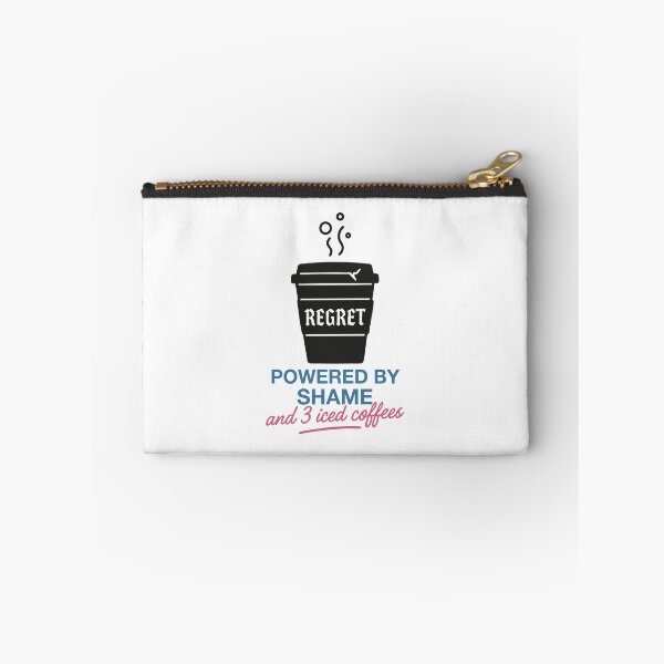 Item preview, Powered by Shame and 3 Iced Coffees Sticker designed and sold by KuahCampo.