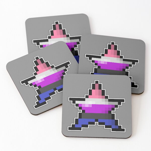Item preview, Pixelated Genderfluid Pixel Star Design with GF Pride Colors and Retro 8-Bit Gaming Aesthetic  designed and sold by LiveLoudGraphic.