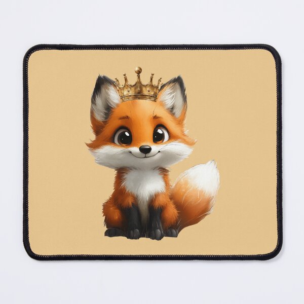 Item preview, Royal Baby Fox with Crown – Cute Forest Animal Cartoon Art designed and sold by Art of Ngu.