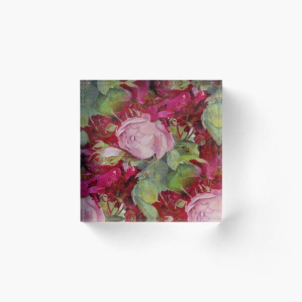 Old roses Acrylic Block