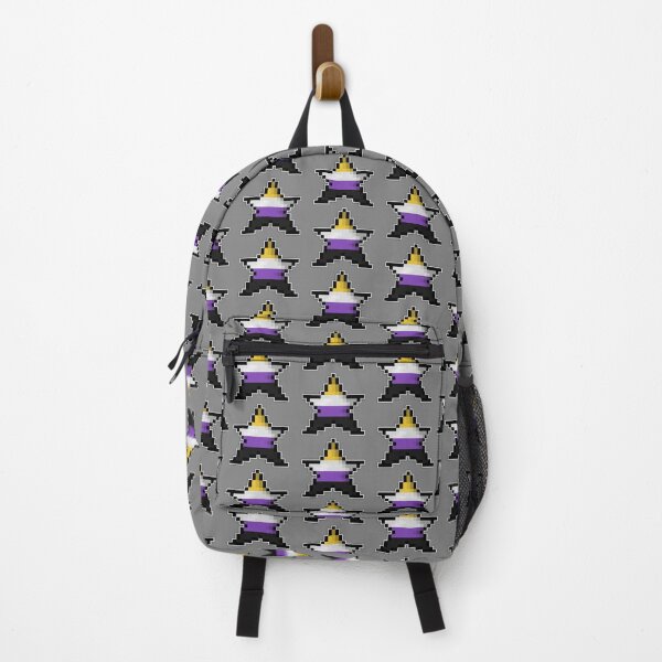 Item preview, Pixelated Non-Binary Pixel Star Design with Enby Pride Colors and Retro 8-Bit Gaming Aesthetic  designed and sold by LiveLoudGraphic.