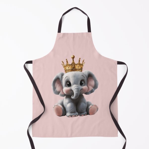 Item preview, Royal Baby Elephant with Crown – Cute Jungle Animal Cartoon Design designed and sold by Art of Ngu.