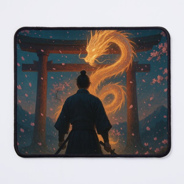 Item preview, Watcher of the Spirit Gate – Samurai at Twilight designed and sold by kayodeDesign.
