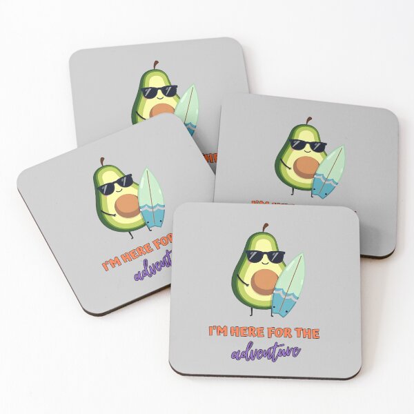 Item preview, Adventure Awaits – Minimalist Avocado Surfer designed and sold by Dino-Lune.