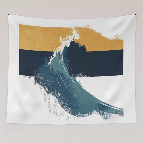 Item preview, Abstract Wave Breaking Through Color Block designed and sold by RobotKiller128.