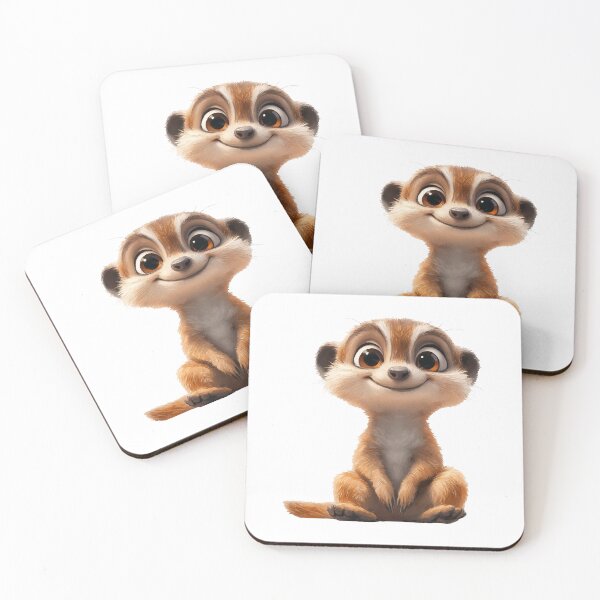 Item preview, Adorable Baby Meerkat Cartoon – Kawaii Safari Animal Art designed and sold by Art of Ngu.