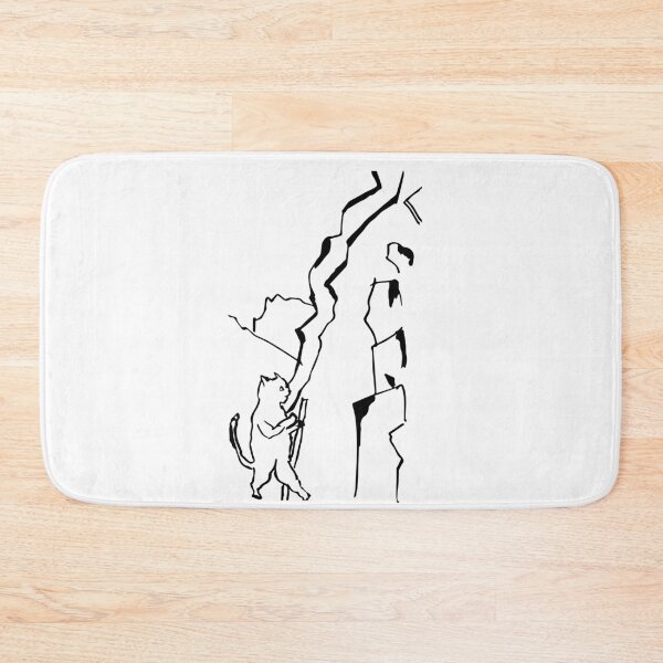 Item preview, Wandering Cat approaching to the ridge (black on white) designed and sold by Dina Akselrod.