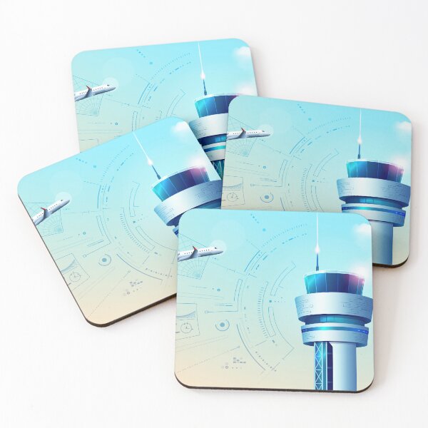 Item preview, air control tower showing air traffic controller interface with airplane futuristic technology designed and sold by NiamLab.