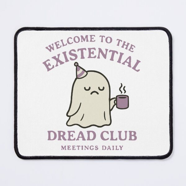 Item preview, Existential Dread Club Ghost Sticker designed and sold by KuahCampo.