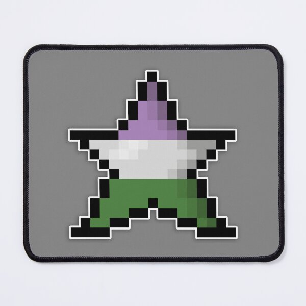 Item preview, Pixelated Genderqueer Pixel Star Design with GQ Pride Colors and Retro 8-Bit Gaming Aesthetic designed and sold by LiveLoudGraphic.