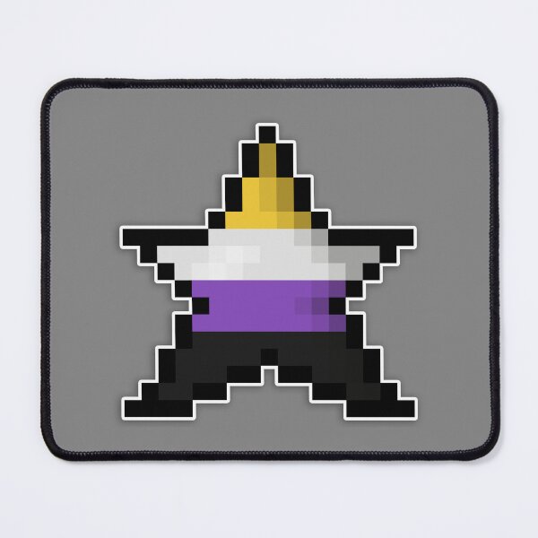 Item preview, Pixelated Non-Binary Pixel Star Design with Enby Pride Colors and Retro 8-Bit Gaming Aesthetic  designed and sold by LiveLoudGraphic.