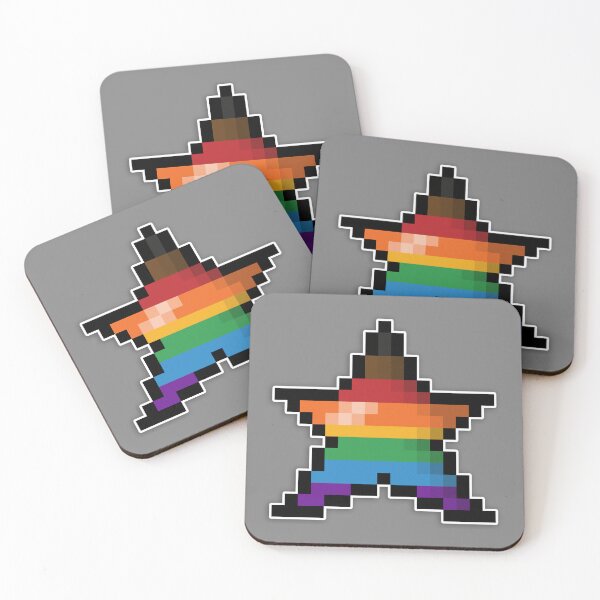 Item preview, Pixelated Inclusive Rainbow Pixel Star Design with Inclusive Pride Colors and Retro 8-Bit Gaming Aesthetic  designed and sold by LiveLoudGraphic.