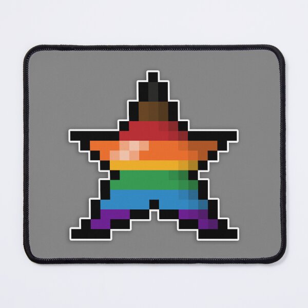 Item preview, Pixelated Inclusive Rainbow Pixel Star Design with Inclusive Pride Colors and Retro 8-Bit Gaming Aesthetic  designed and sold by LiveLoudGraphic.
