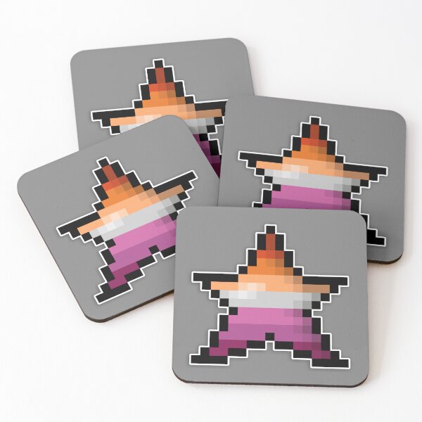 Item preview, Copy of Pixelated Rainbow Pixel Star Design with LGBTQ+ Pride Colors and Retro Gamer Style  designed and sold by LiveLoudGraphic.