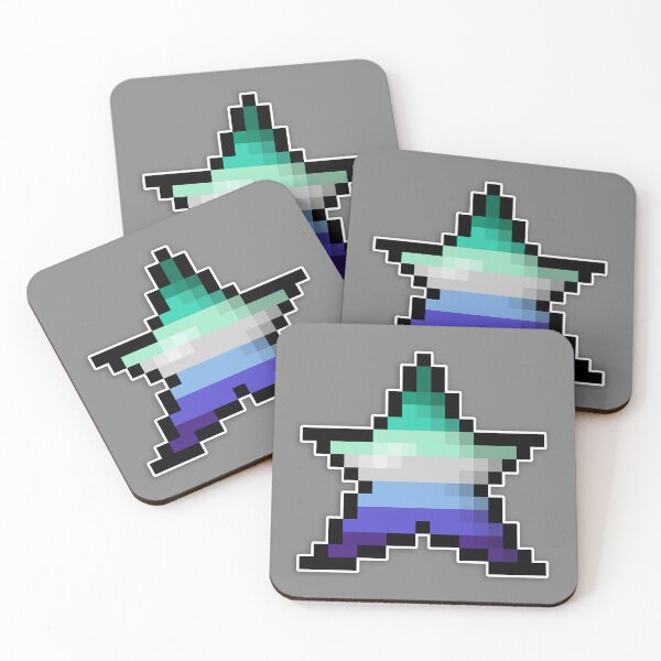 Item preview, Pixelated Gay Pixel Star Design with Modern Gay Flag Pride Colors and Retro 8-Bit Gaming Aesthetic  designed and sold by LiveLoudGraphic.