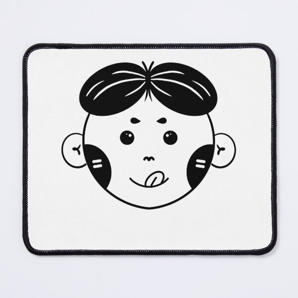Item preview, The boy sticks out his tongue. In black line. designed and sold by DrawOnIt.