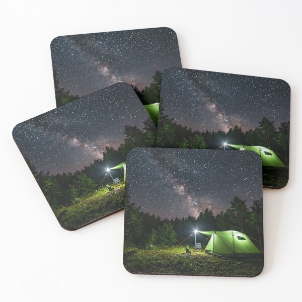 Item preview, Camping Scene with Tent Under Starry Sky designed and sold by javastocks.
