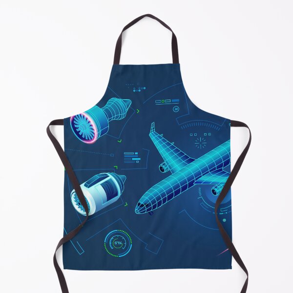 Item preview, aerospace engineering technology or aviation tech, airplane and aircraft engine with futuristic interface showing engine construction designed and sold by NiamLab.