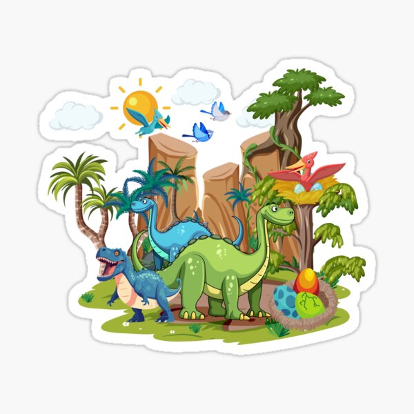 Item preview, dinosaur park sticker designed and sold by anandsiva2703.