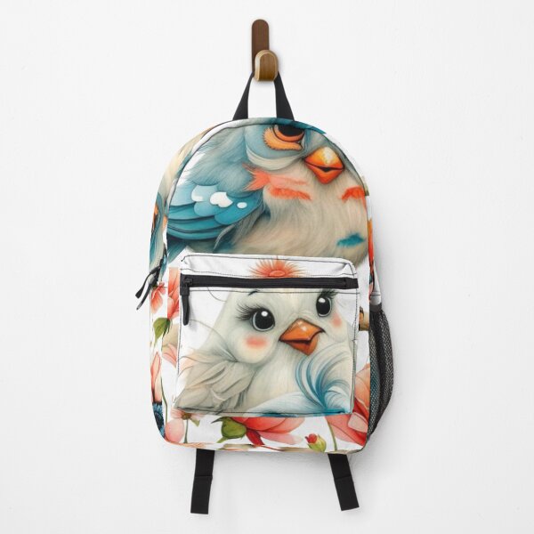 Item preview, "Playful Watercolor Birds – Quirky Expressions & Bright Floral Clipart" designed and sold by STmez Design.