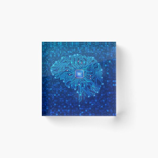 Item preview, deep learning or machine learning, artificial intelligence brain combined with circuit board  designed and sold by NiamLab.