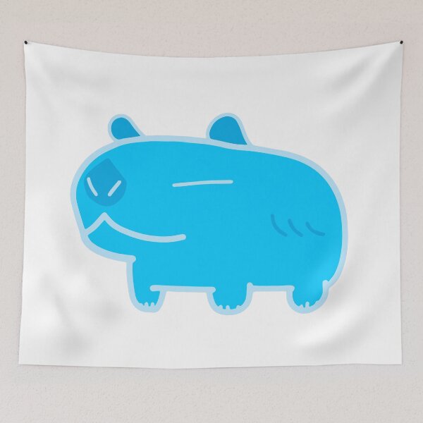 Item preview, Water Drop Blue Capybara designed and sold by MiscibilityArt.