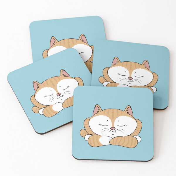 Item preview, Ginger and White Cat Sleeping designed and sold by HugSomeNettles.