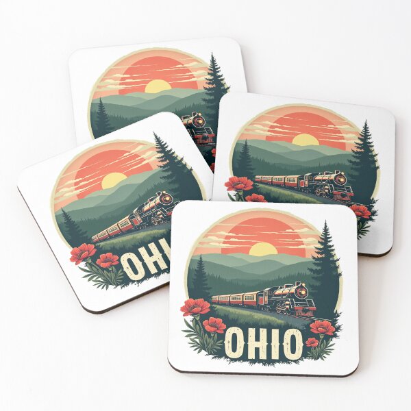 Item preview, Ohio Train Journey - Scenic Sunset Railway Design designed and sold by CyberPeakZ.
