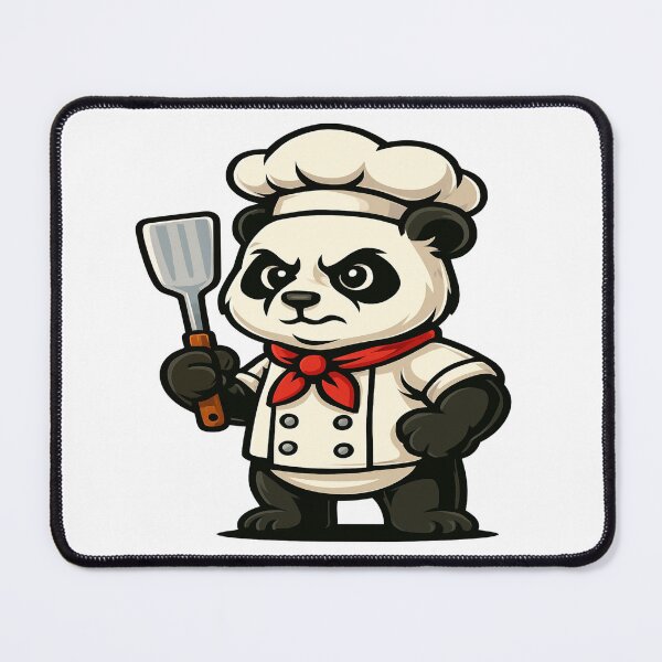 Item preview, Angry Panda Chef Cartoon – Cooking Warrior Design designed and sold by PrintaZaur.
